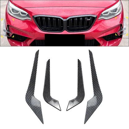 Front Bumper Lip Spoiler Splitter Side Cover For BMW 2 Series M2 F87 2016-2021