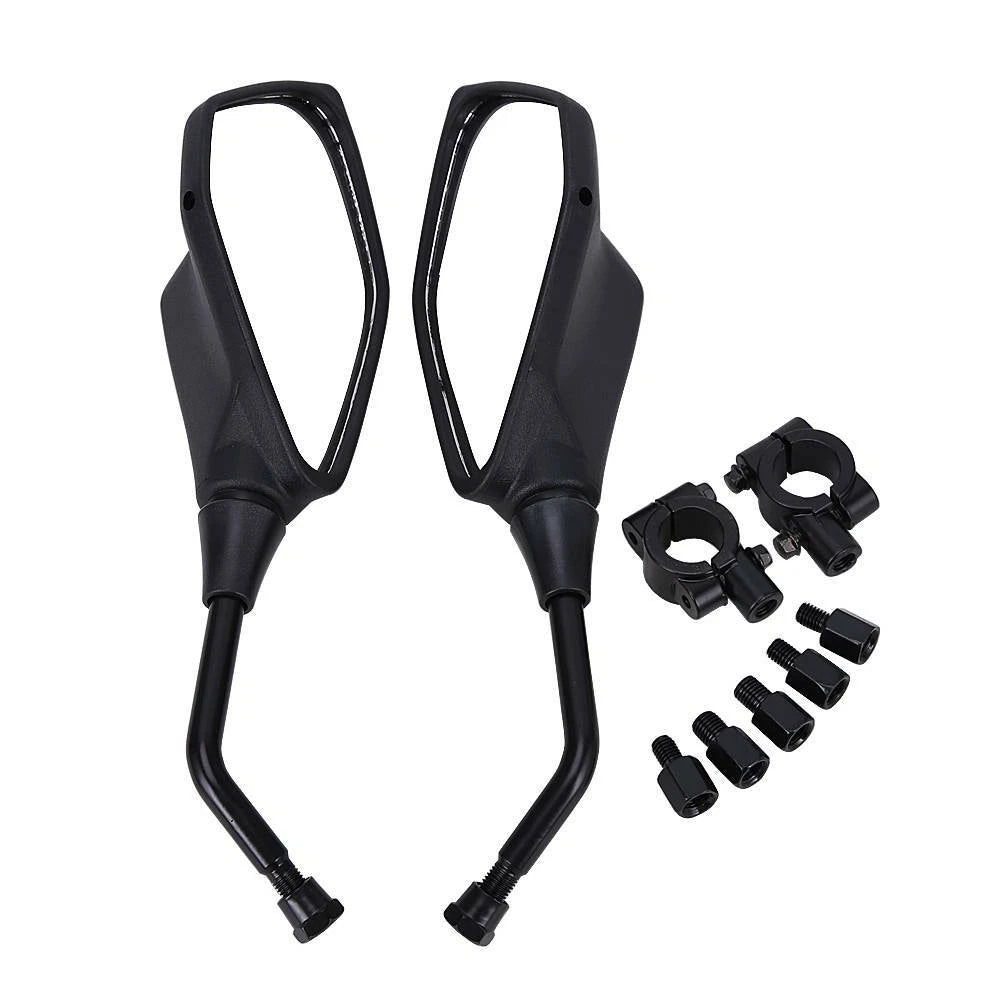 Pair 7/8" Motorcycle Rear View Side Mirrors For Honda Suzuki ATV Bike Handle Bar