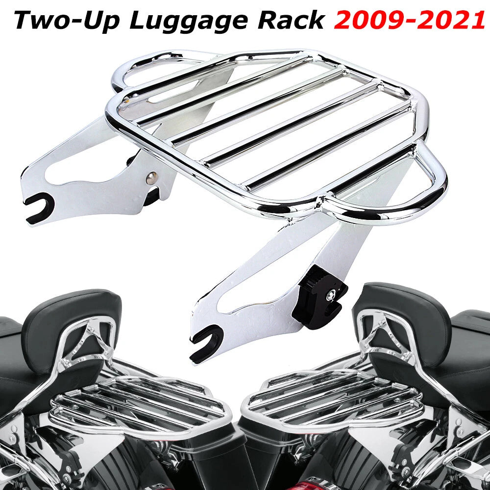 Detachable Two-Up Luggage Rack For Harley Touring Road King Street Glide 09-22