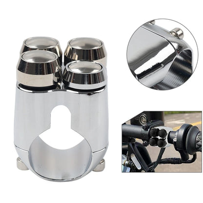 1" Handlebar Horn Turn Signal Light Control Switch Fit Harley Bobber Chrome