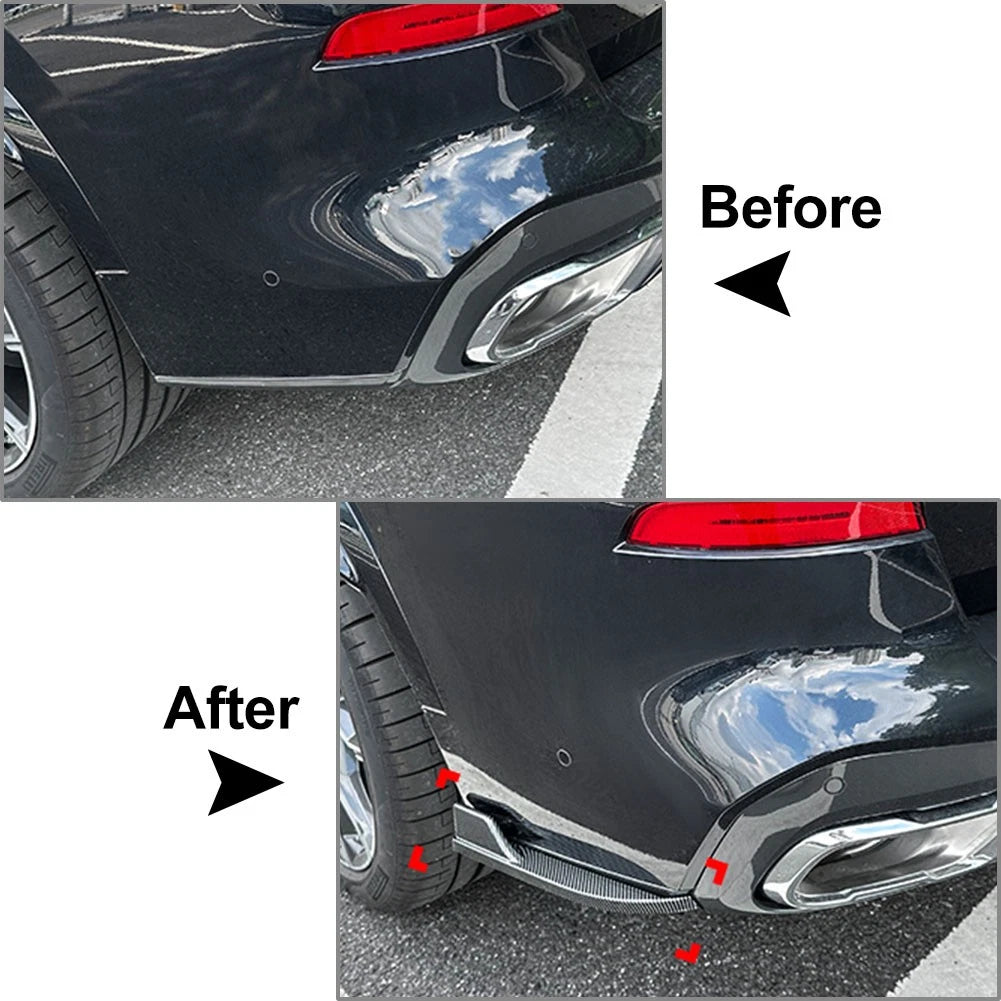 Glossy Black Rear Lip Wrap Angle Corner Spoiler For BMW X5 G05 M Sport 2019-2023