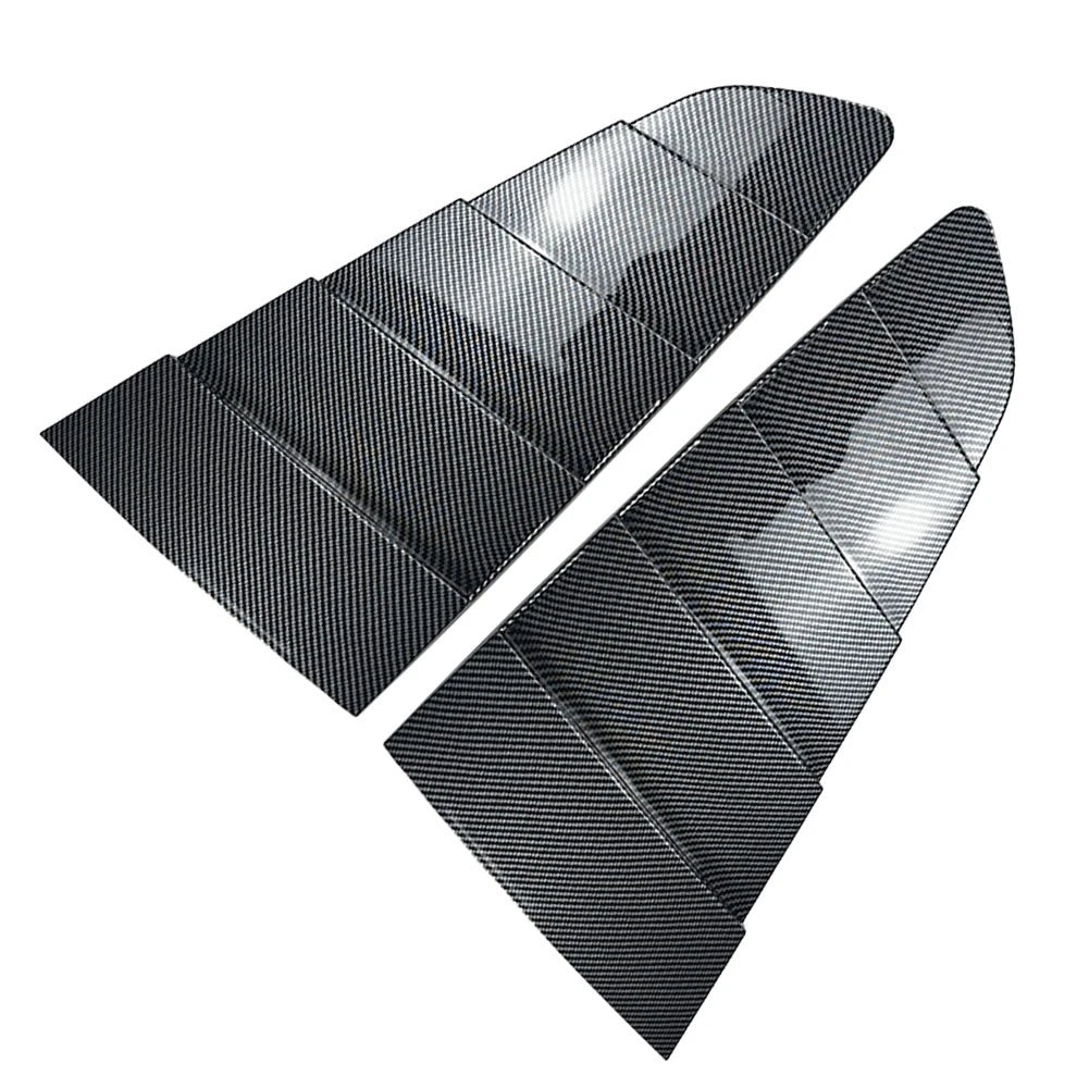 2pcs ABS Rear Side Quarter Window Louvers Cover For Ford Mustang 2015-2023