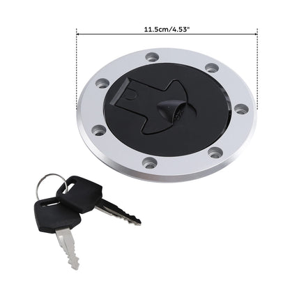 Aluminum Fuel Gas Tank Cap Cover Keys Fit For Kawasaki Ninja EX250/GPZ250/GPX250