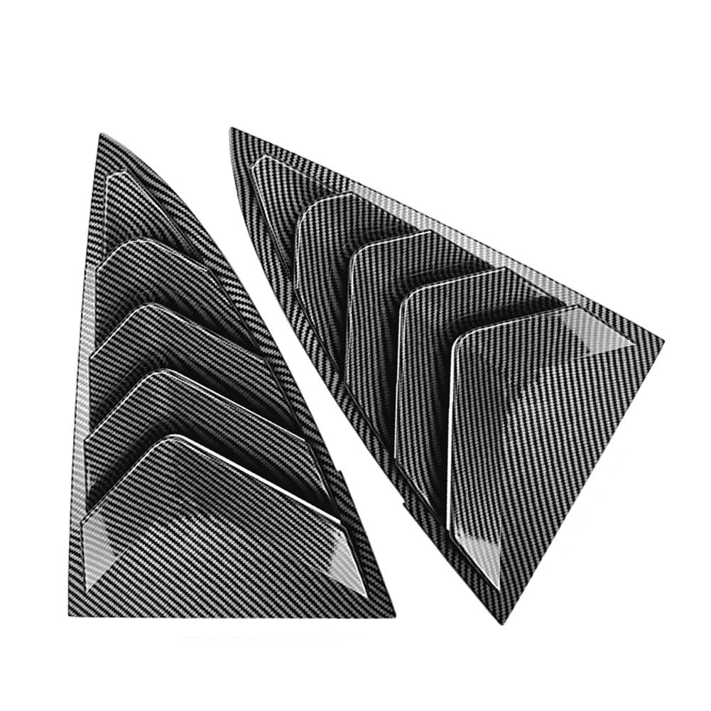 2pcs ABS Rear Window Side Vent Shutter Louver Cover Trim For Tesla Model 3