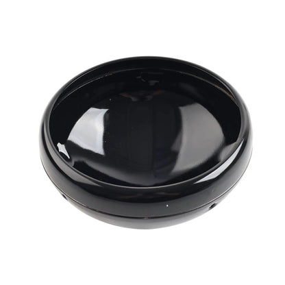 7" Motorcycle Round Headlight Headlamp Housing Cover Bucket Gloss Black Iron