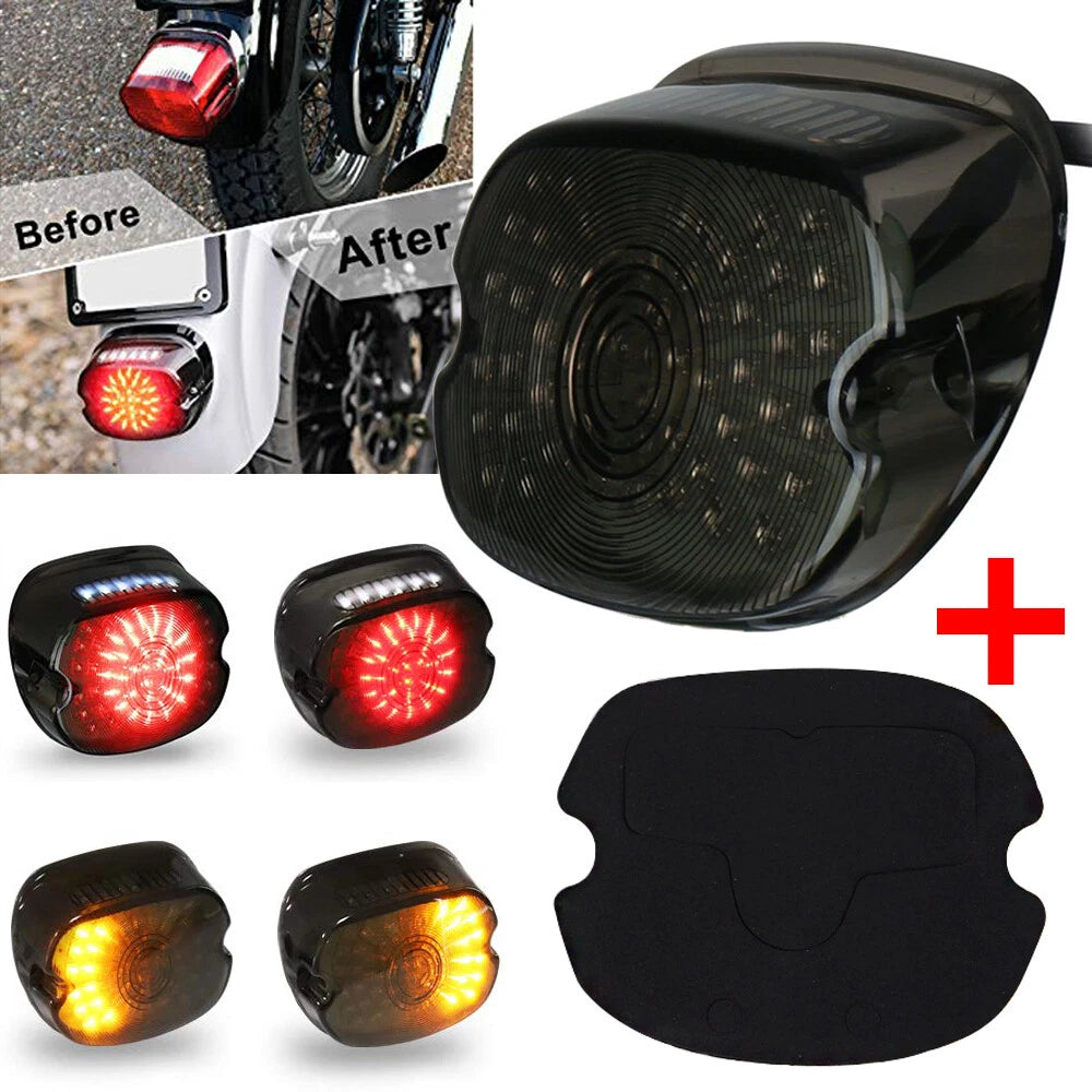 LED Tail Light Smoke Lens Brake Rear Lamp for Harley Softail Touring 1999-2021