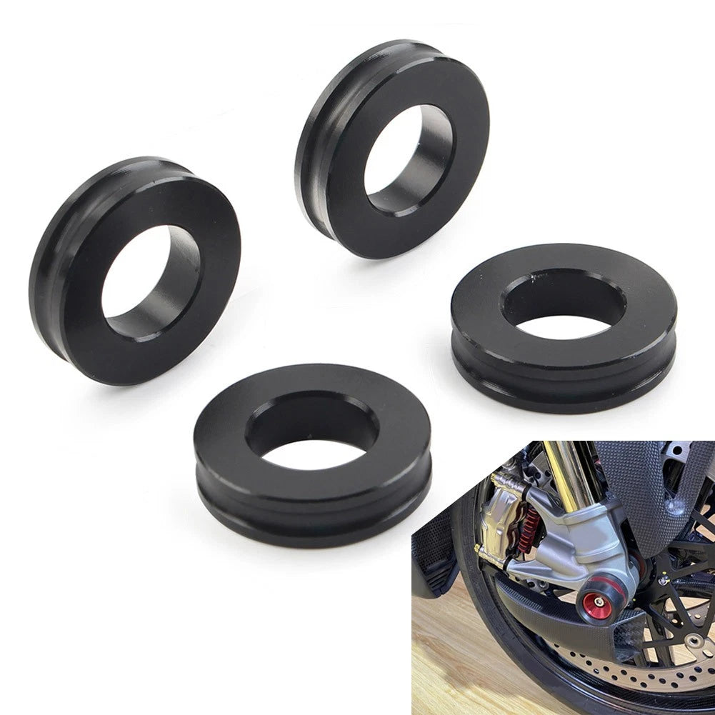 4x CNC Front Brake Caliper Spacer Kit Black For Ducati Panigale V4/R/S 2018-2024