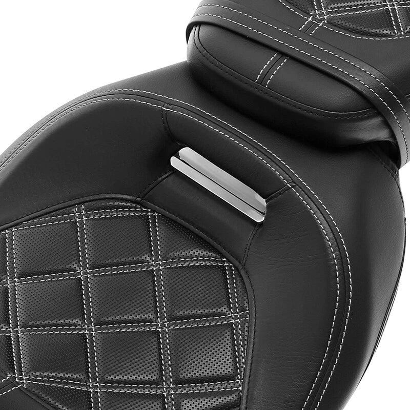 Driver & Passenger Gel Seat Fit For Harley Touring Electra Road Glide King 09-23