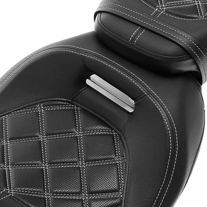 Driver & Passenger Gel Seat Fit For Harley Touring Electra Road Glide King 09-23