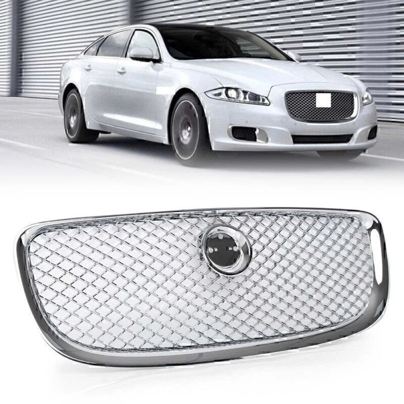 1 Pcs  ABS Chrome Front Upper Car Grille Mesh Grill Fit Jaguar XJ 2010-2015
