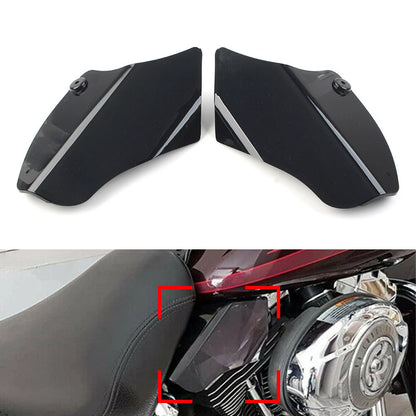 For Harley Softail Fatboy FLSTF 2000-2017 2ⅹ Saddle Shields Heat Deflector Black