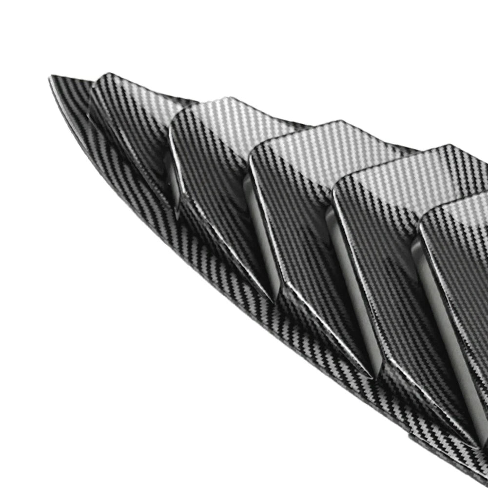 2pcs ABS Rear Window Side Vent Shutter Louver Cover Trim For Tesla Model 3