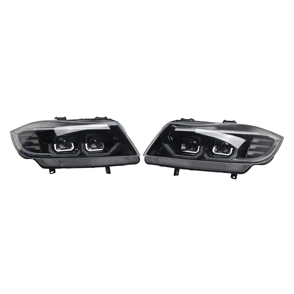 Pair Headlight Headlamp Assembly For BMW 3 Series E90 E91 Pre-LCI 2004-2007