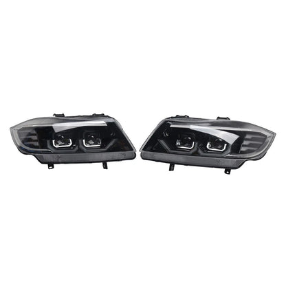 Pair Headlight Headlamp Assembly For BMW 3 Series E90 E91 Pre-LCI 2004-2007