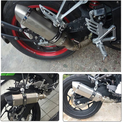Motorcycle 370MM Universal Exhaust Muffler Pipe with DB Killer Slip on Bike ATV