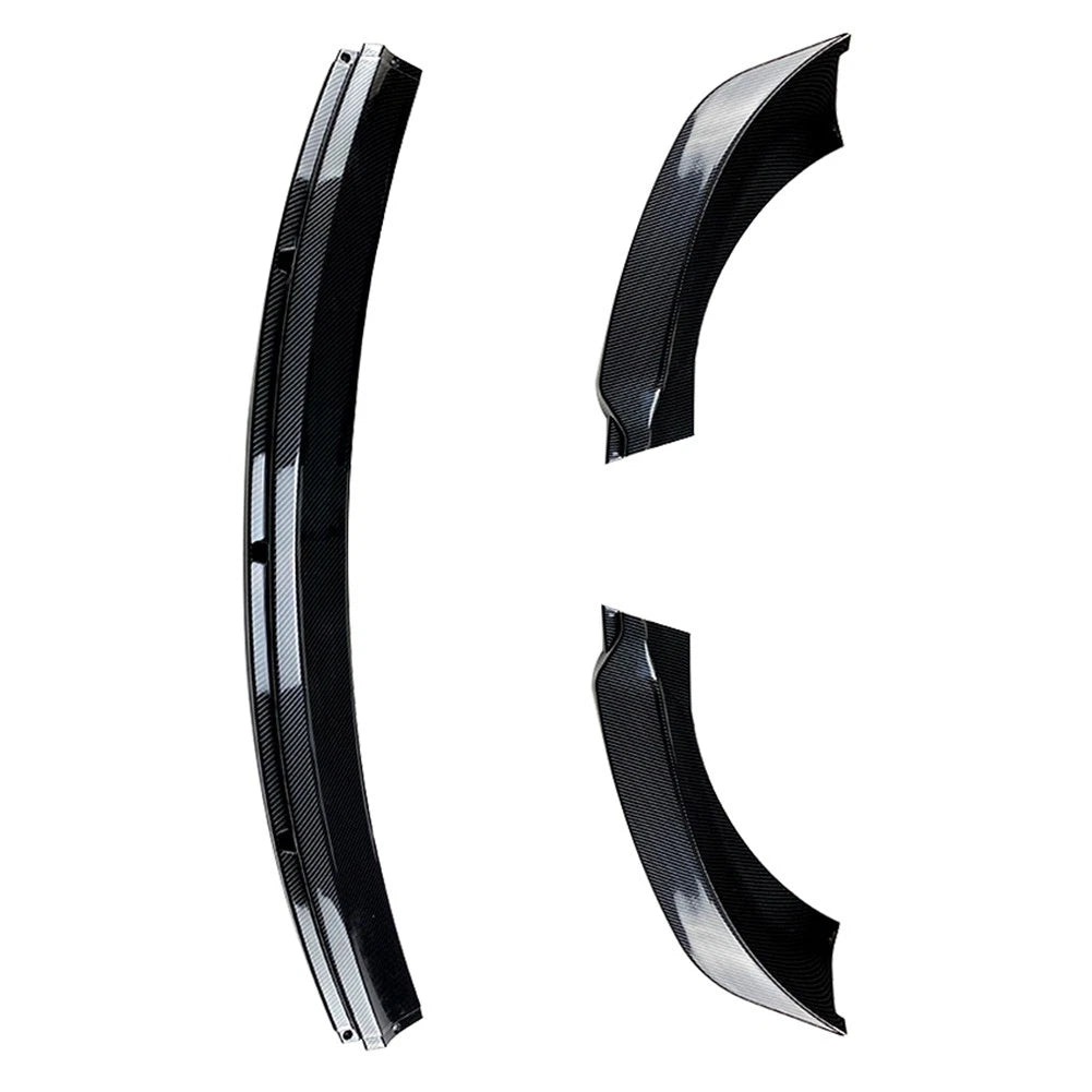 US Front Bumper Lip Chin Spoiler Splitter For Tesla Model 3 17-21 Carbon Fiber