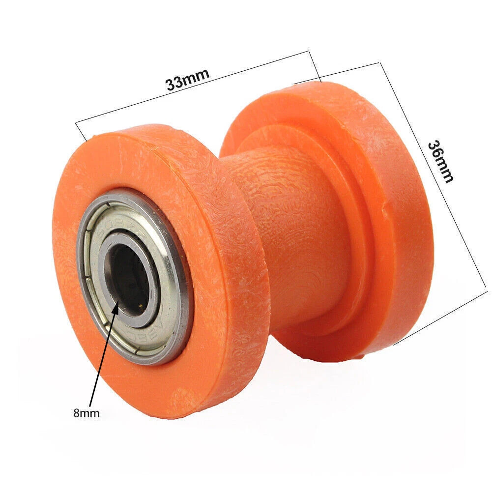8mm Chain Roller Slider Tensioner Guide Pulley Dirt Pit Bike Motorcycle Black US