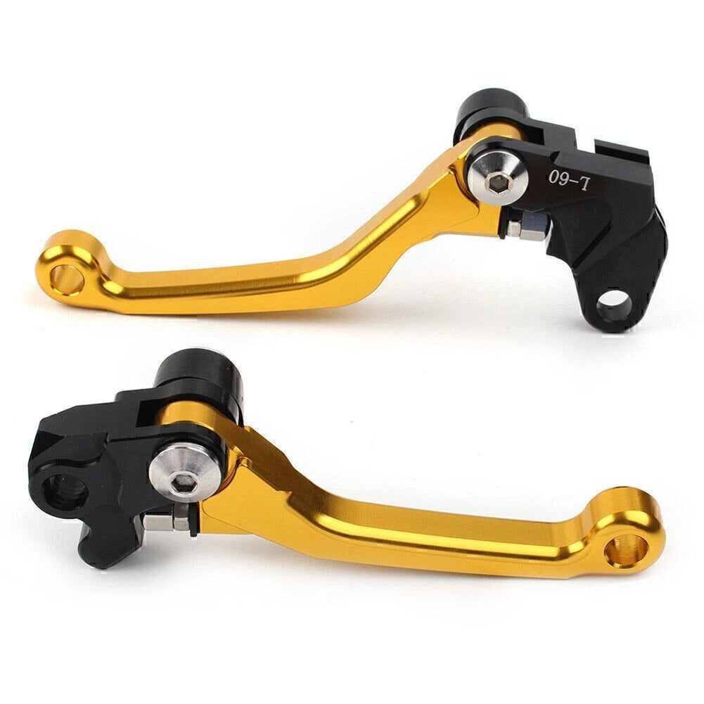 CNC Pivot Brake Clutch Levers Gold For SUZUKI RM125 RM250 RM85 RM 85/125/250