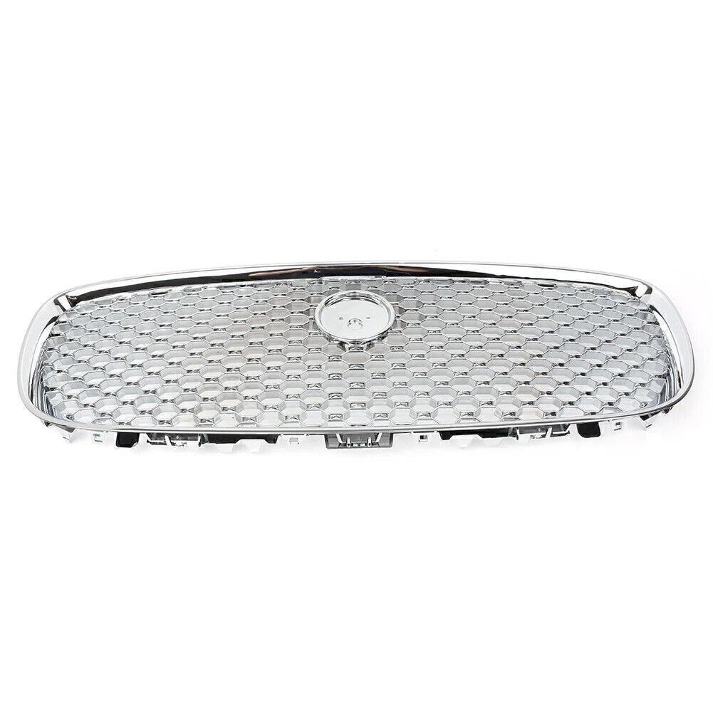 Front Upper Bumper Mesh Grille Grill Fit Jaguar XF XFR 2016 - 2020 Chrome