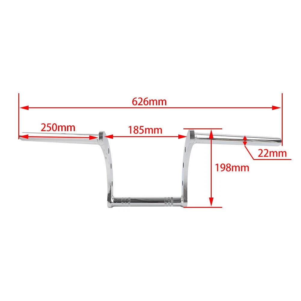 7/8" Handlebars Z Bar Drag Bars Black For Harley For Chopper Cruiser Motorcycle