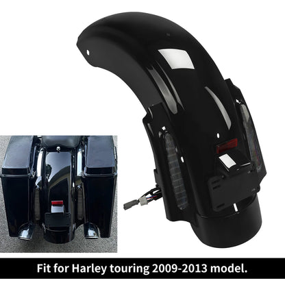 Black Rear Fender LED System Fit For Harley CVO Touring Electra Road Glide 09-13