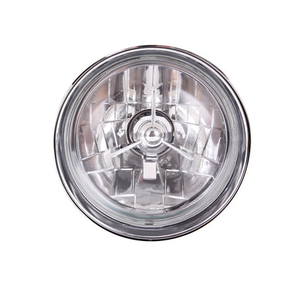 Chrome Visor Bullet Tri Bar 5.75" Headlight For Harley Sportster Chopper Bobber