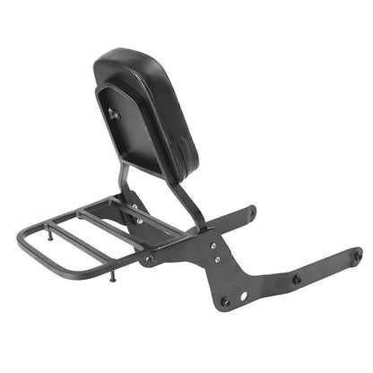Steel Backrest Sissy Bar & Rack Black Fit for Honda Shadow VT750C Aero 2004-2012