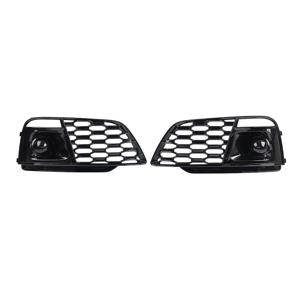 1 Pair Front Bumper Honeycomb Fog Lamp Grille Cover For Audi Q5 SQ5 2018-2020