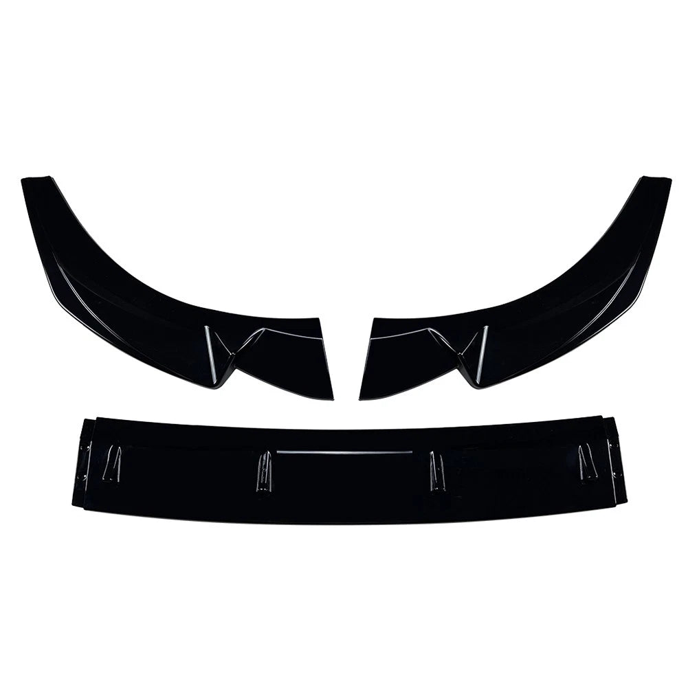 Glossy Black Front Bumper Splitter Spoiler Lip For Audi Q3 F3 Sline 2019-2024