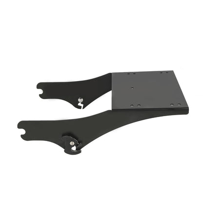 Black Chopped Trunk Backrest Mount Rack For Harley Touring Road Glide King 97-08