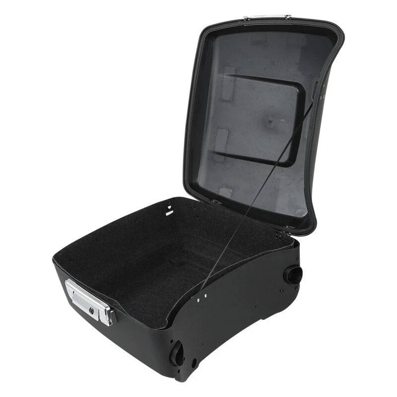 Matte Black King Trunk Pad Rack Speakers Fit For Harley Street Glide 14-25