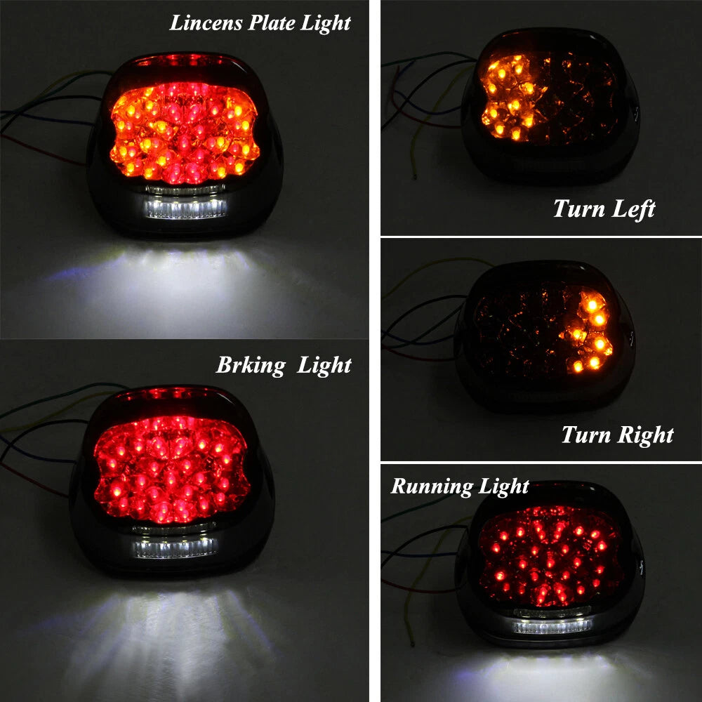 Rear Tail Light Brake LED Smoke 12V for Harley Electra Street Road Glide Touring