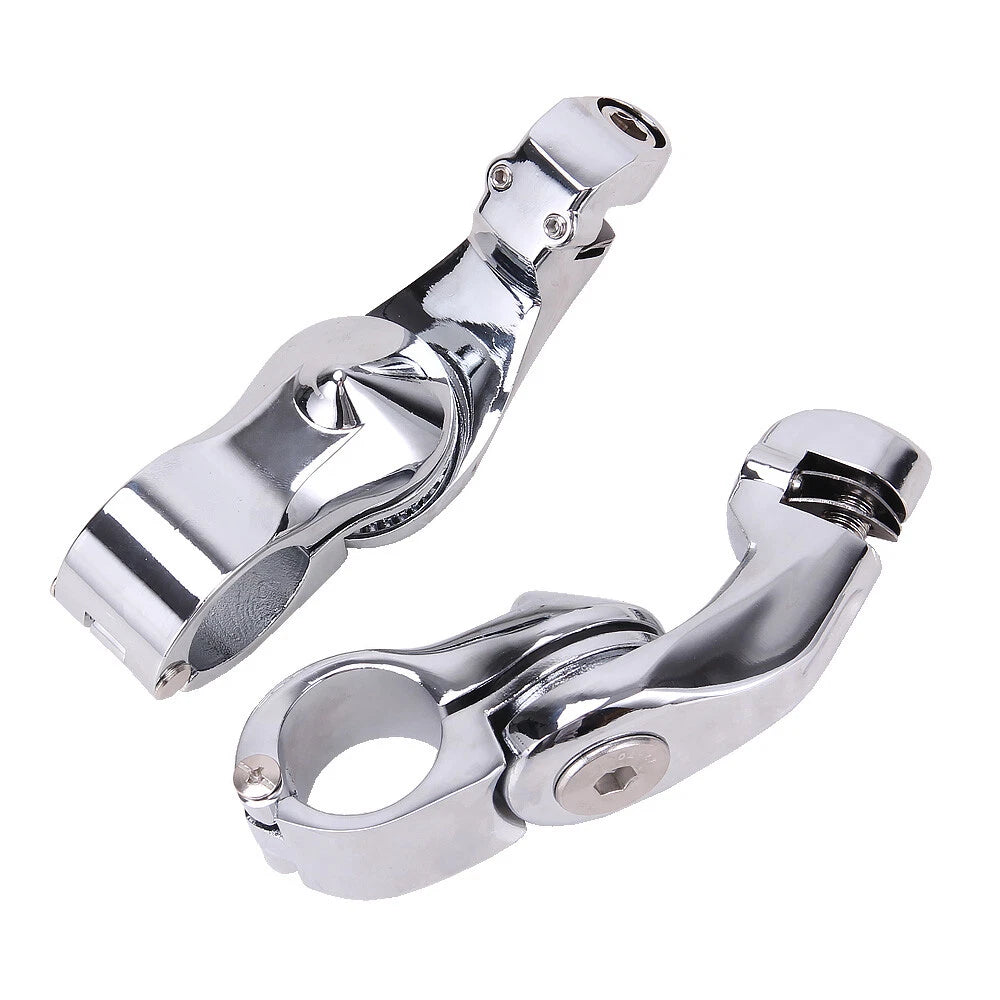 1-1/4" 1.25" Motorcycle Highway Crash Bar Foot Pegs Mount Kit For Harley Touring