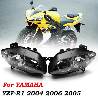 Premium Headlight Head light Assembly For Yamaha YZF-R1 2004 2005 2006 Clear