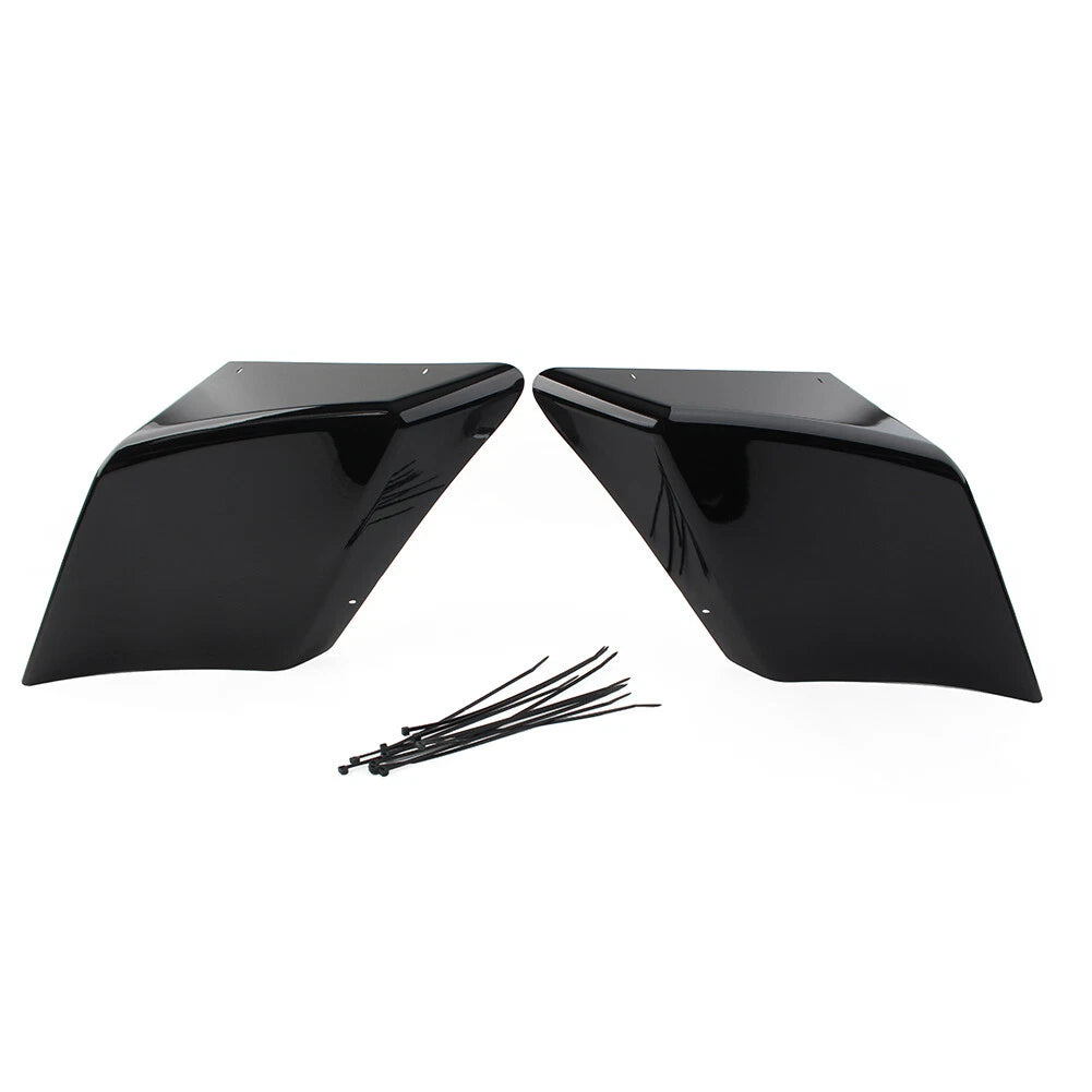 For Harley Road Electra Glide 89-13 Stretched Side Cover Extended Black Pair US