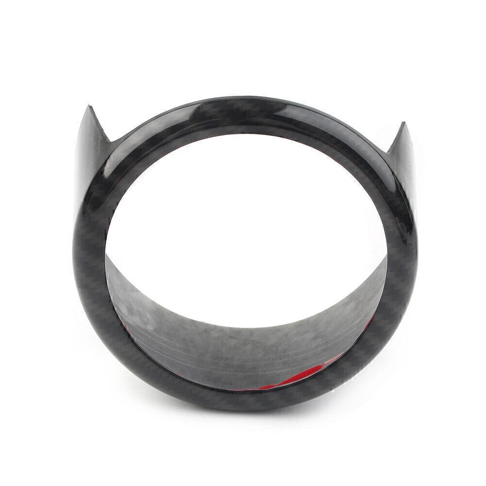 Front Grille Grill Logo Emblem Ring For Alfa Romeo Stelvio 2017-22 Carbon Fiber