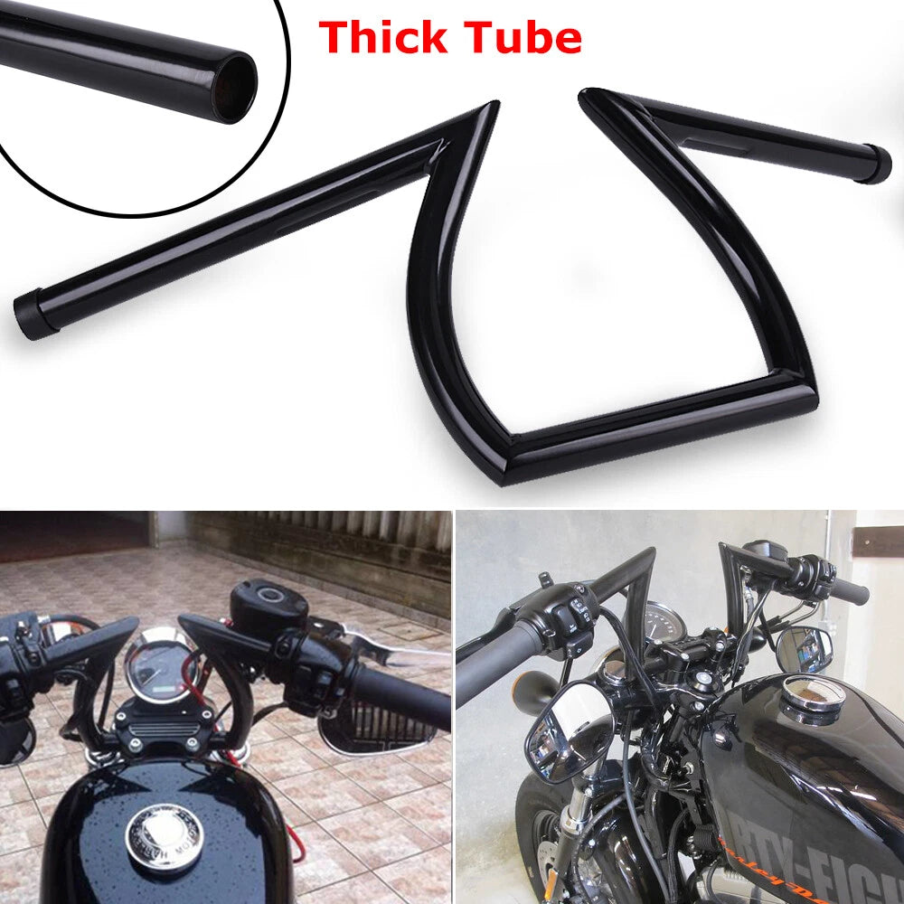 1" Handlebar Drag Z Bar Ape Hanger For Harley Sportster XL 883 1200 Dyna Softail