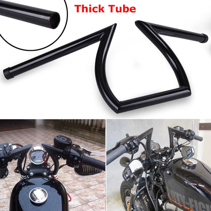1" Handlebar Drag Z Bar Ape Hanger For Harley Sportster XL 883 1200 Dyna Softail