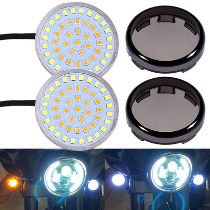 1157 LED Bullet Turn Signal Light Smoke Lens for Harley Touring CVO Softail Dyna