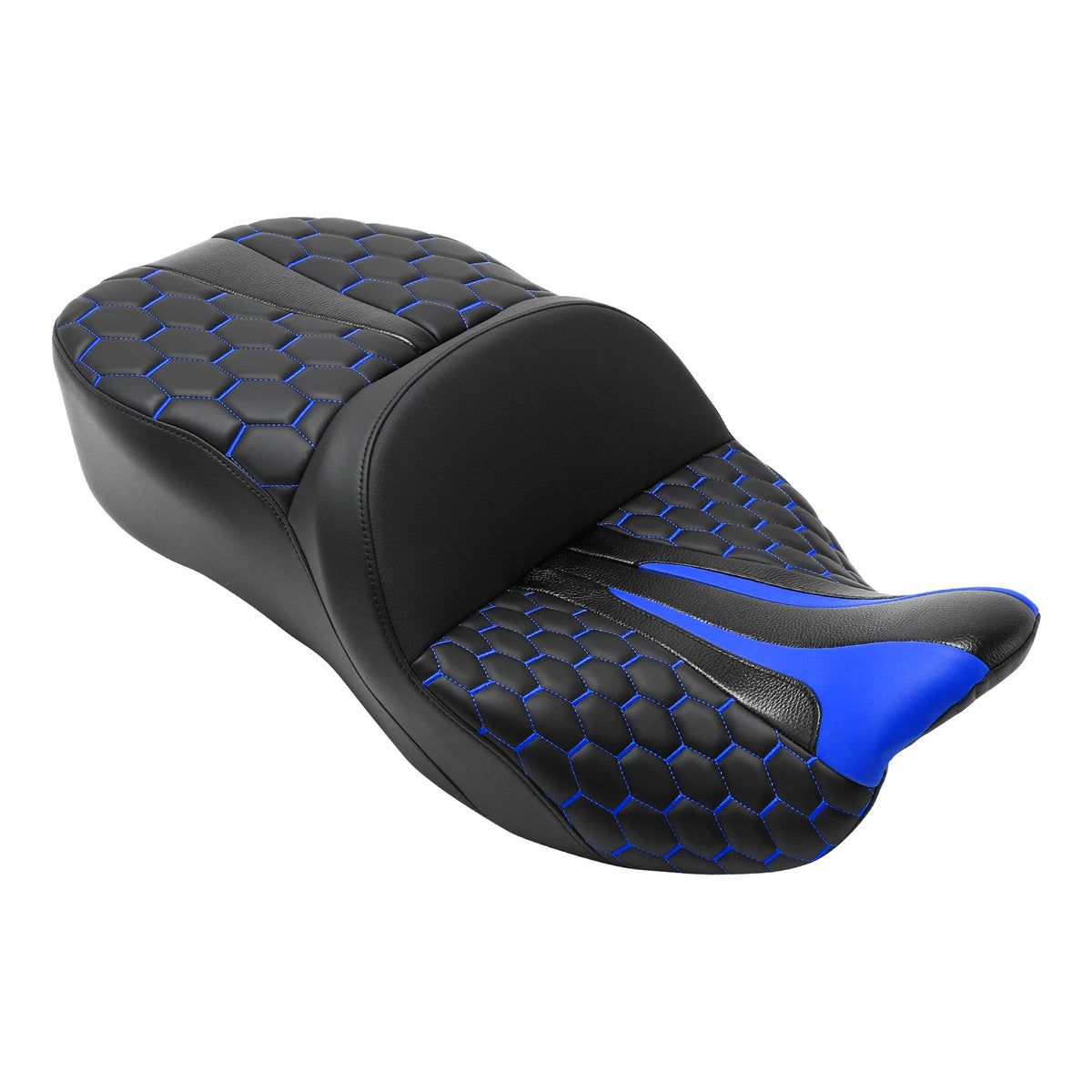 Driver Passenger Seat For Harley Touring Street Glide Road King 09-23 Black Blue