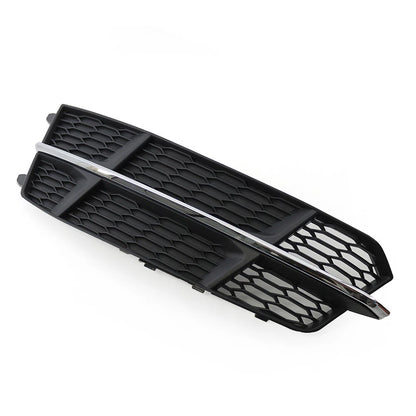 Left Front Bumper Lower Side Grille Fit Audi A6 C7 SLine 2014-2018 Black Chrome