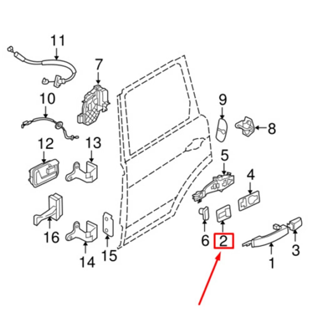 Exterior Door Handle Gasket For Land Rover LR2 LR3 Range Rover Sport CXE500050
