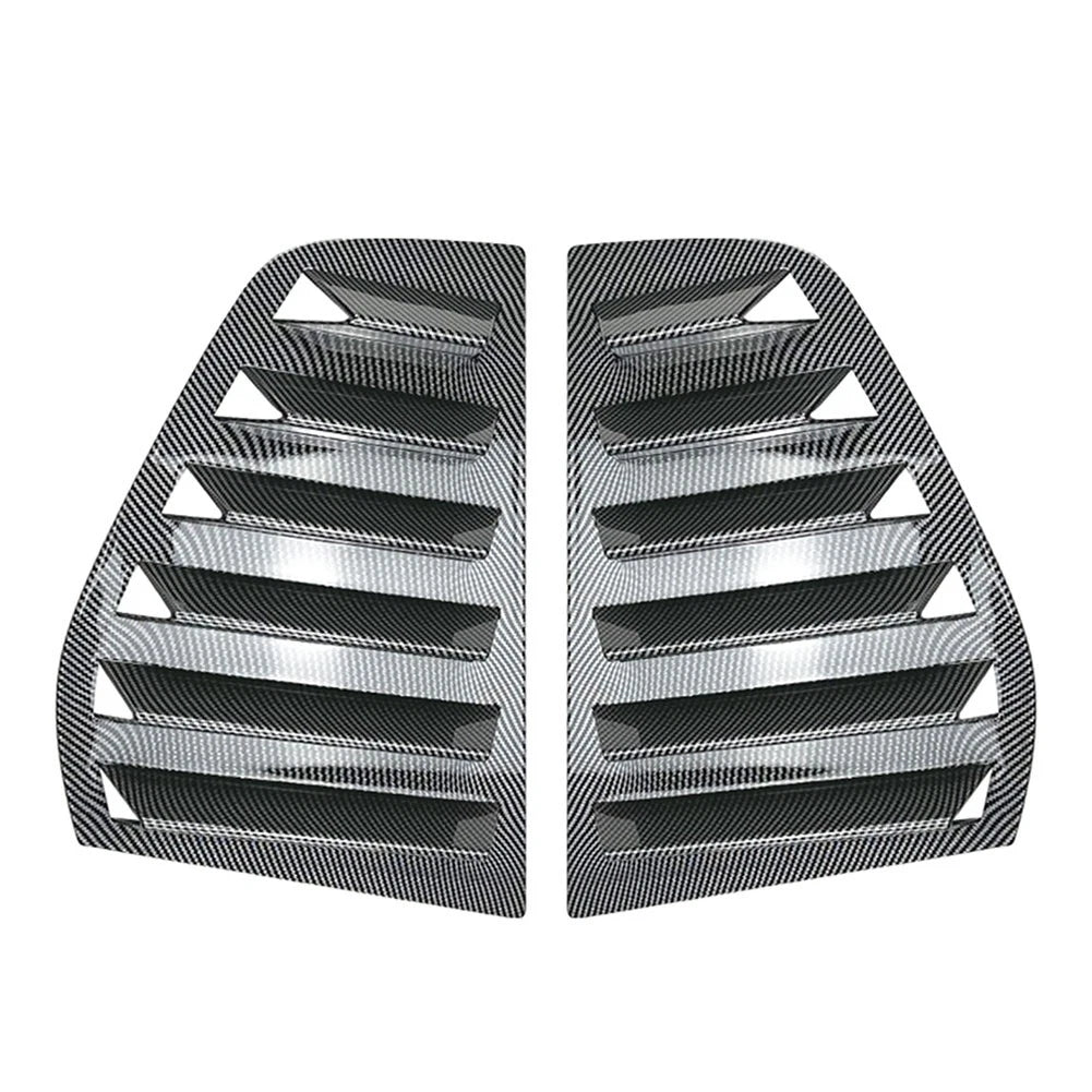 Carbon Fiber Look Rear Window Louver Shutter Cover For VW Golf MK5 2004-2008