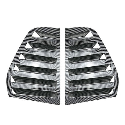 Carbon Fiber Look Rear Window Louver Shutter Cover For VW Golf MK5 2004-2008