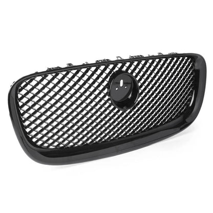 Front Center Upper Grille Glossy Black For Jaguar XF XFR 2012-2015