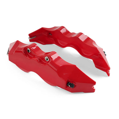 2x Universal Large Size 3D Style Car Auto Disc Brake Caliper Covers Set Kit Red