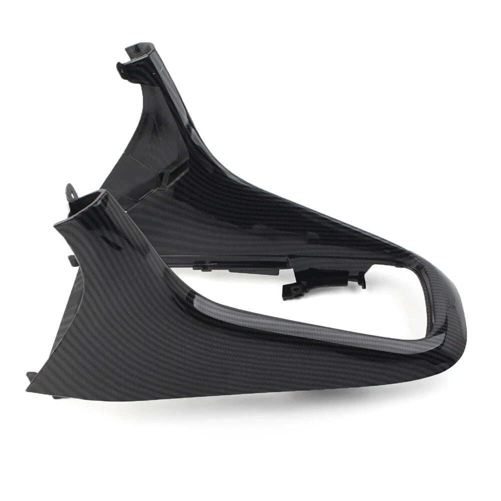 1x Front Console Cover Surround Trim For VW Golf MK6 2009-14 Carbon Fiber Black