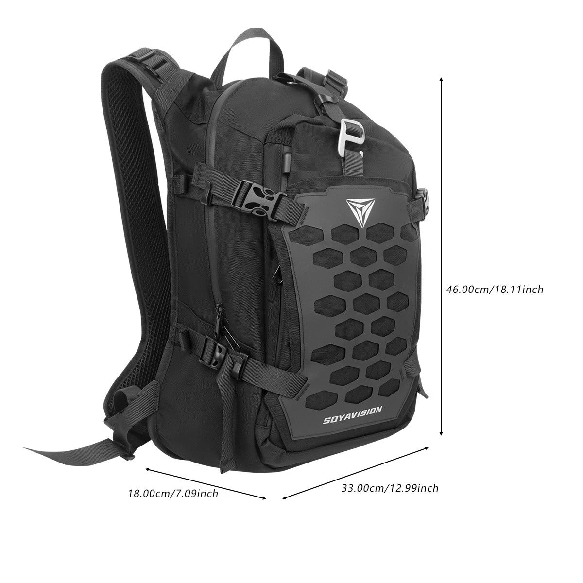 Motorcycle Backpack Waterproof Helmet Luggage Backpack Bag Men Accessories Black