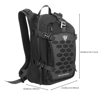 Motorcycle Backpack Waterproof Helmet Luggage Backpack Bag Men Accessories Black