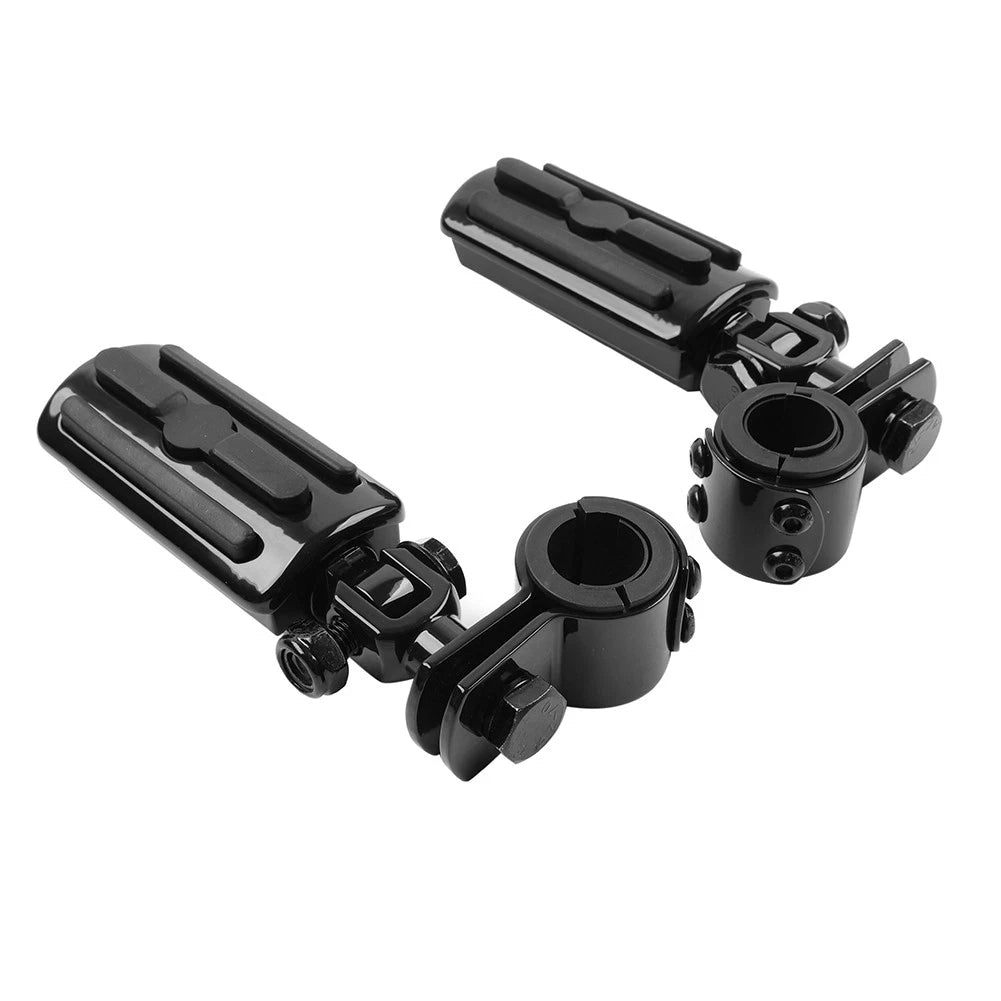 Motorcycle Highway Foot Pegs Rests 1" 1-1/4" Crash Bar Fit Harley Touring Fatboy